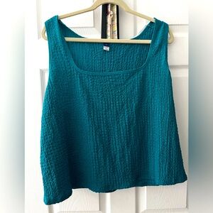Old Navy crinkle tank teal